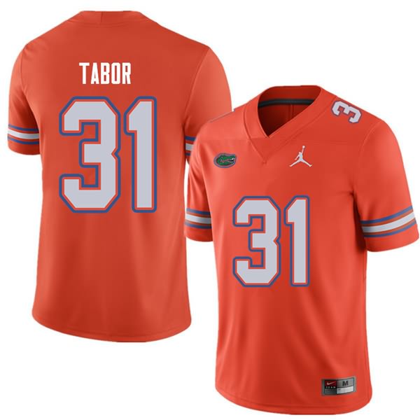 NCAA Florida Gators Teez Tabor Men's #31 Jordan Brand Orange Stitched Authentic College Football Jersey AVC3864LQ